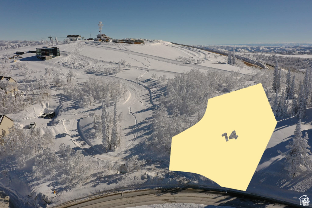View of snowy aerial view