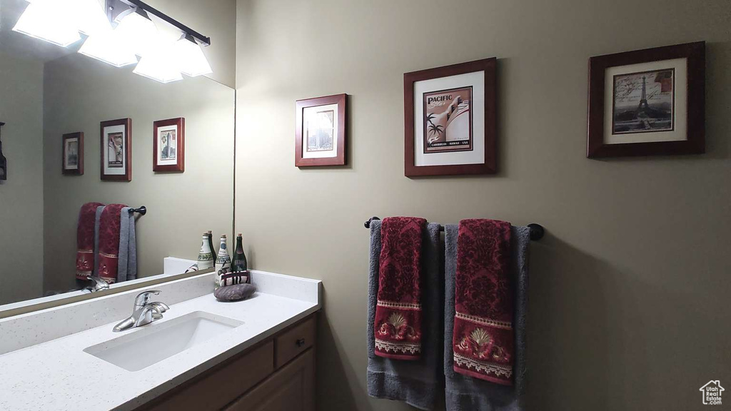 Bathroom featuring vanity