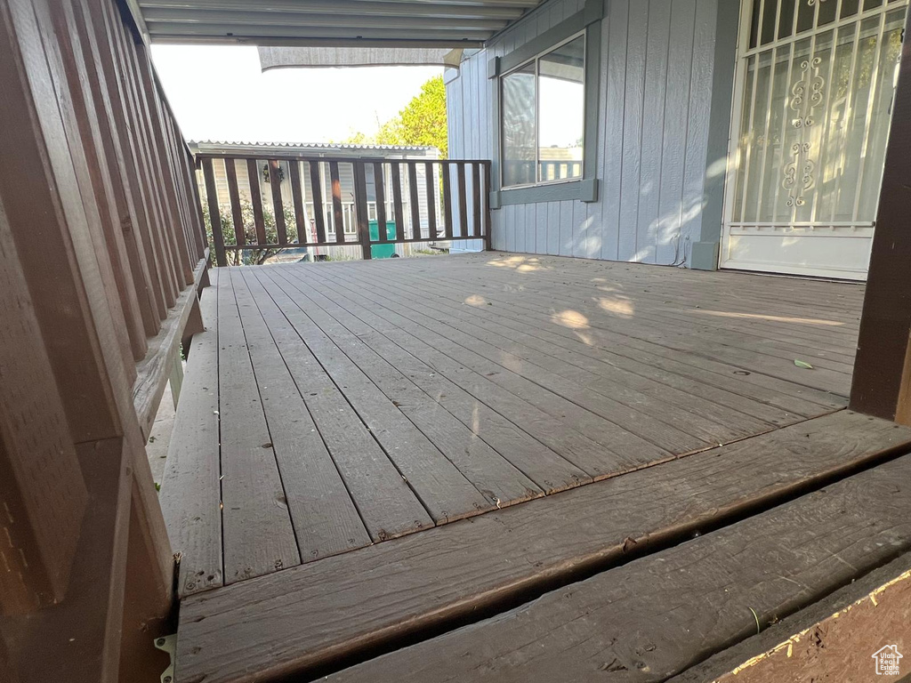 View of wooden terrace