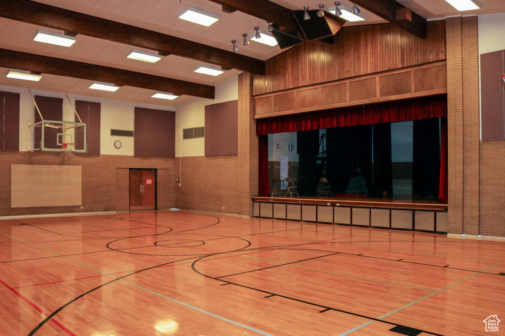 View of sport court featuring community basketball court