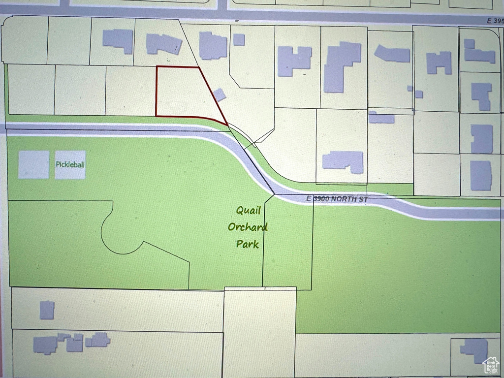 Map / location of property area featuring property parcel outlined