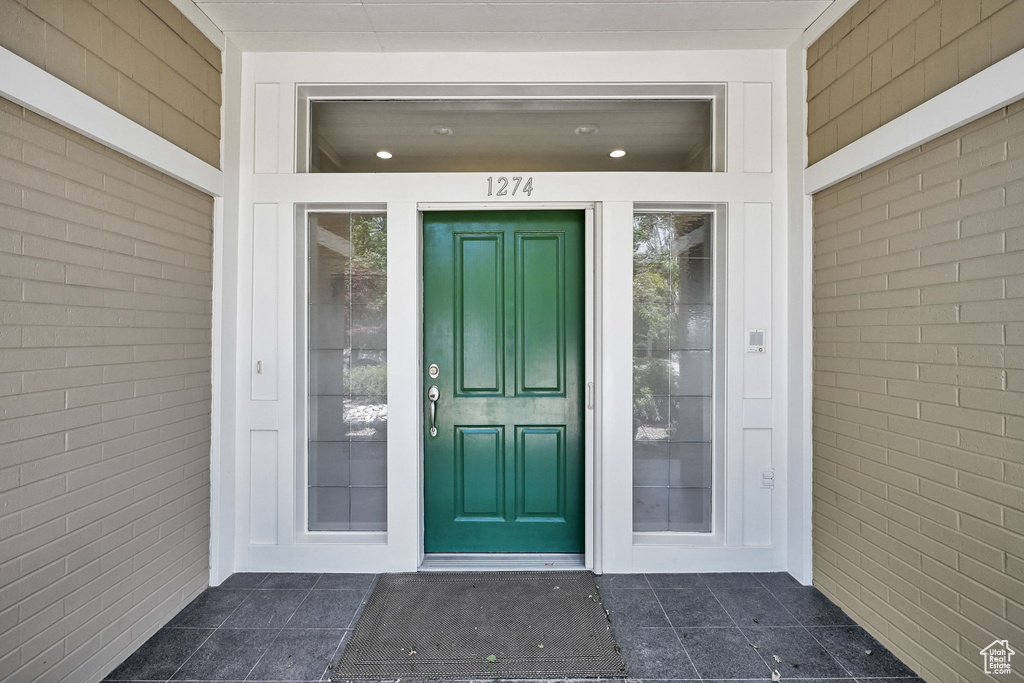 View of exterior entry