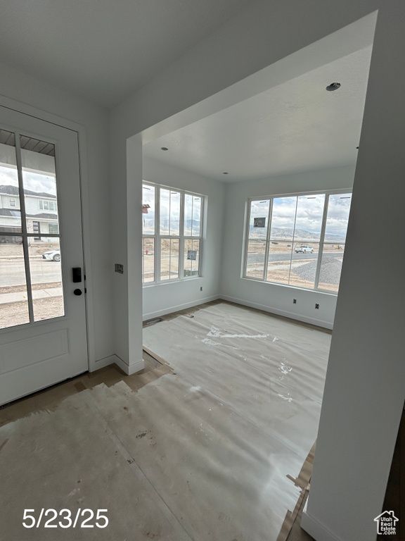 Doorway with baseboards
