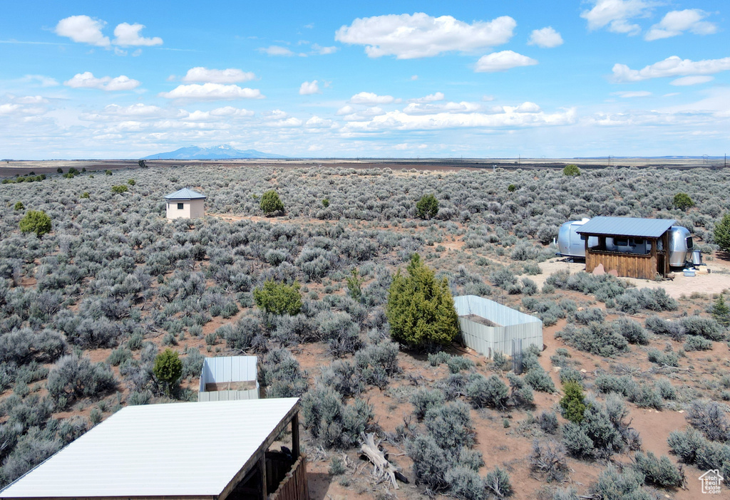 View of rural area with mountains and a desert landscape