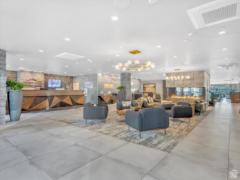 Lobby featuring recessed lighting
