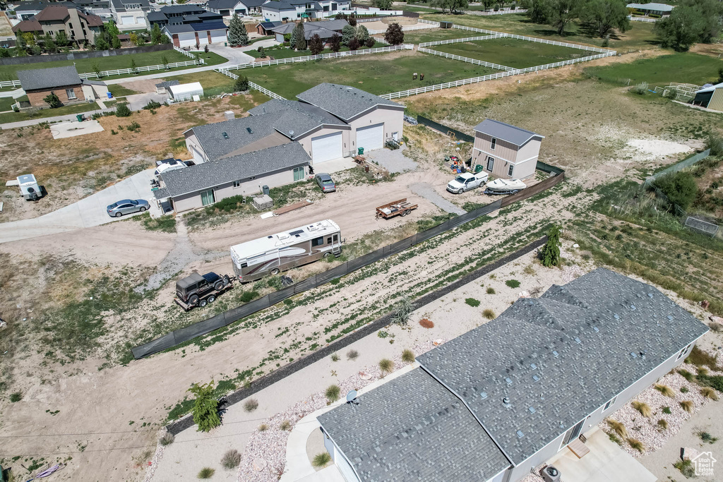 Aerial view of residential area
