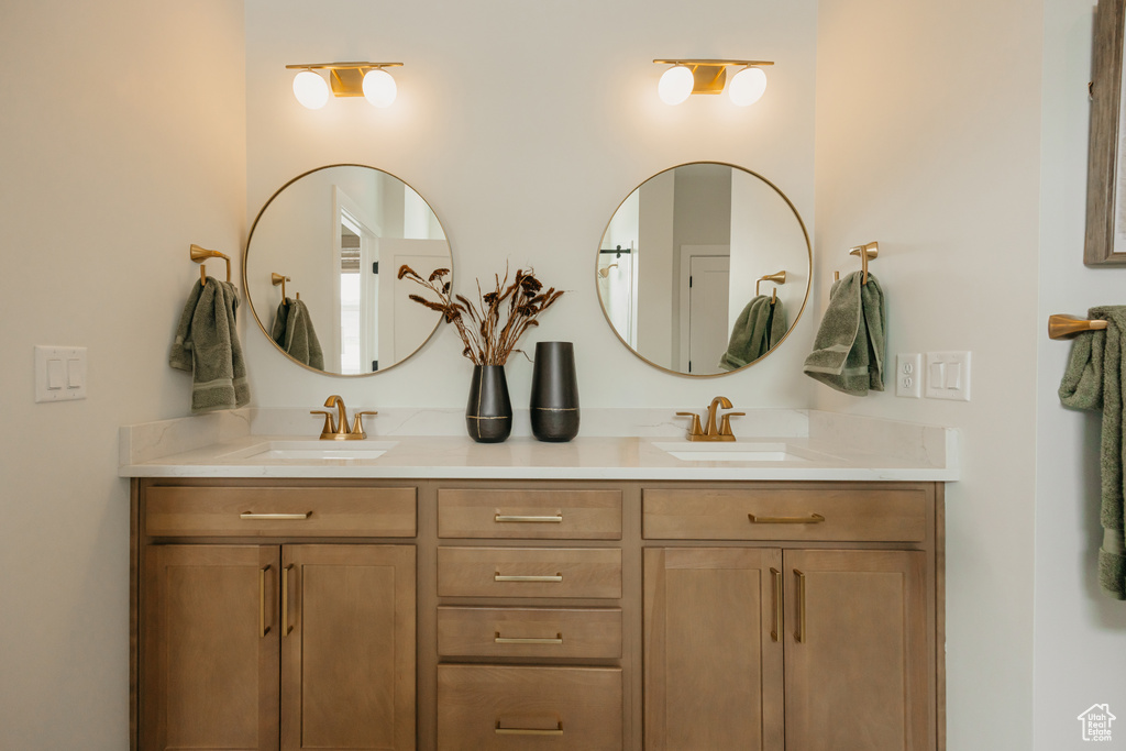 Bathroom with double vanity