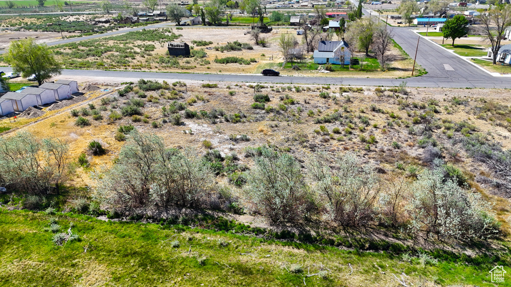 Aerial view of sparsely populated area