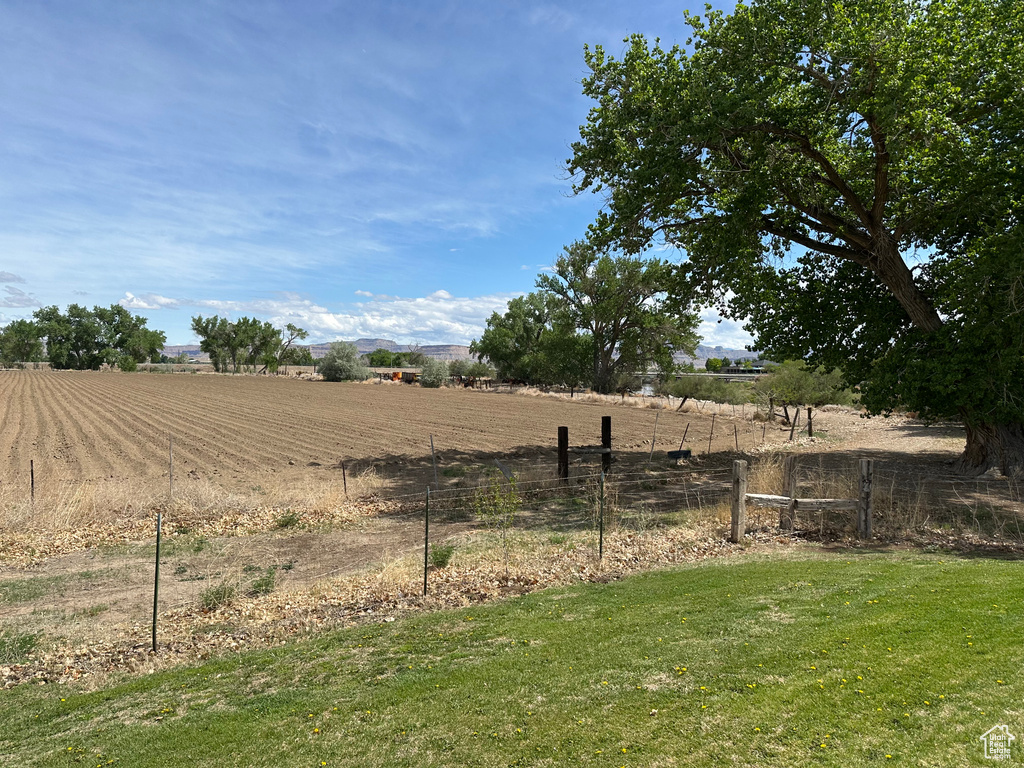 View of yard featuring a view of rural / pastoral area