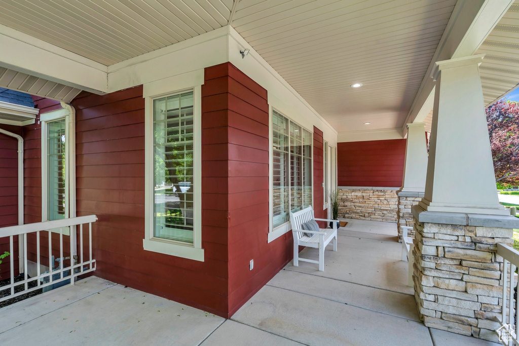 View of patio / terrace with a porch