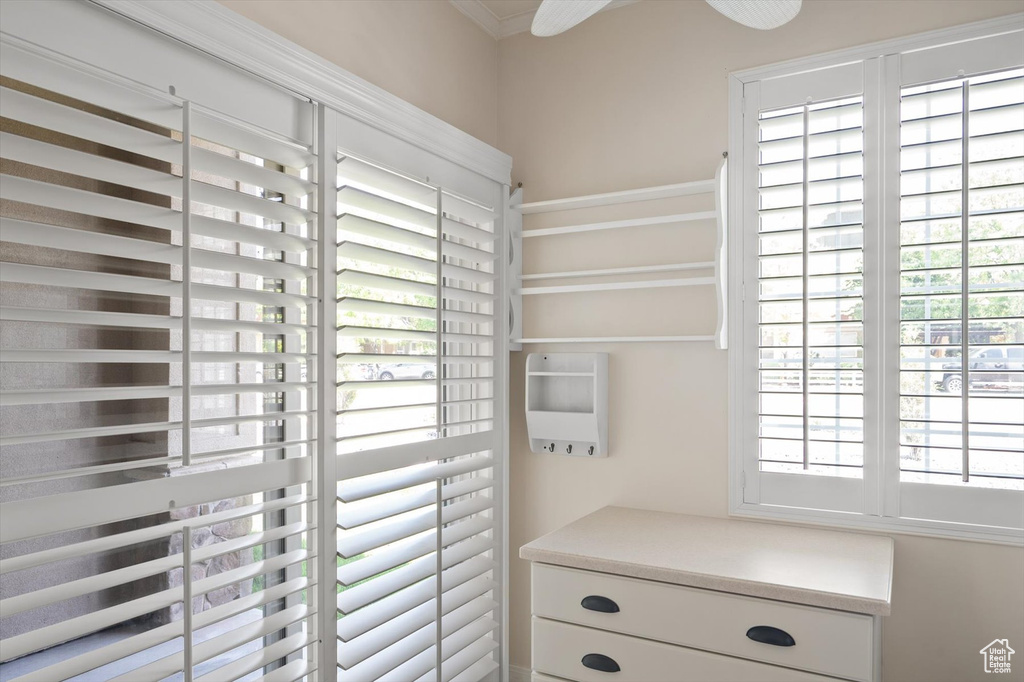 View of spacious closet