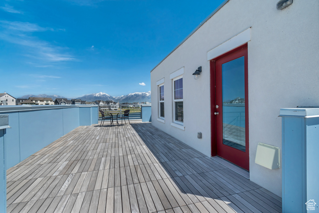 Deck with a mountain view