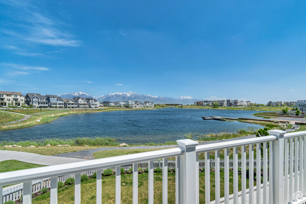 Water view featuring a mountain backdrop