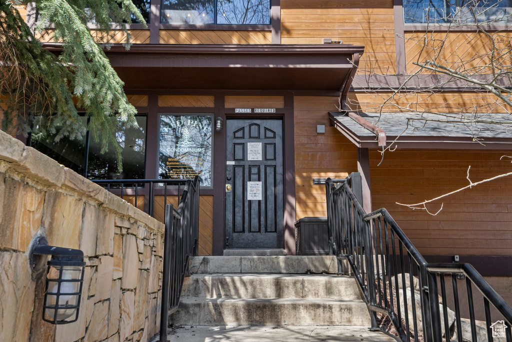 View of doorway to property