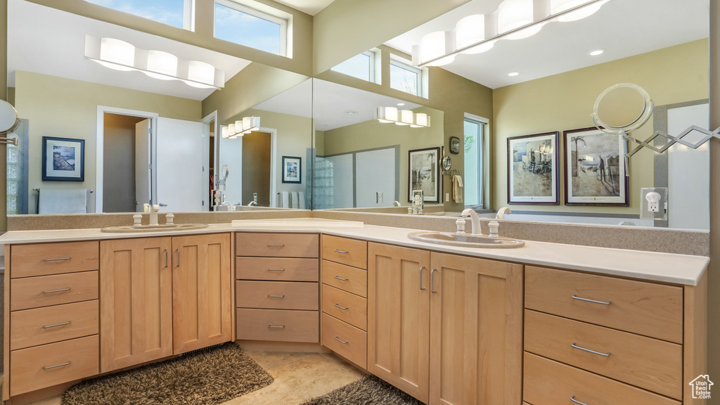 Full bathroom with vanity