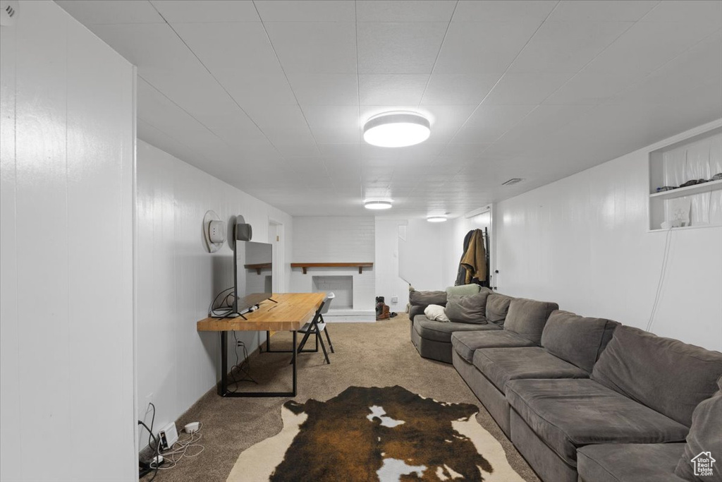 View of carpeted living room