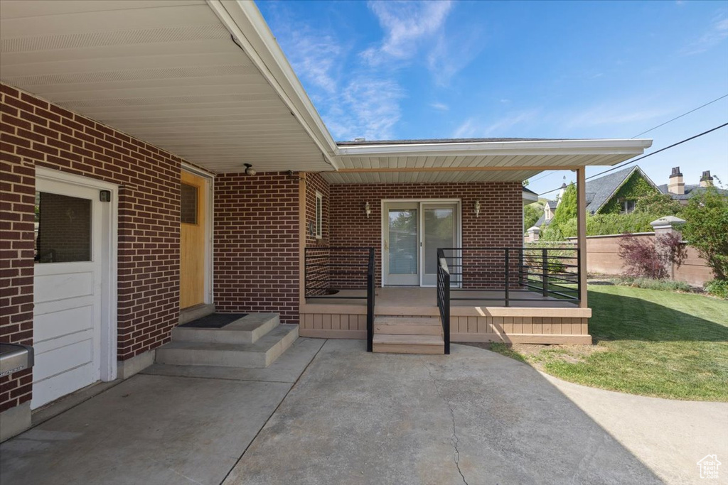 View of patio / terrace featuring fence