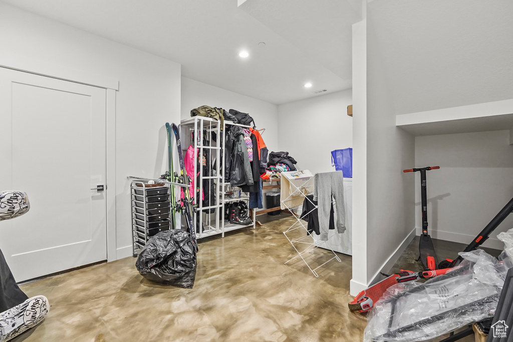 View of spacious closet