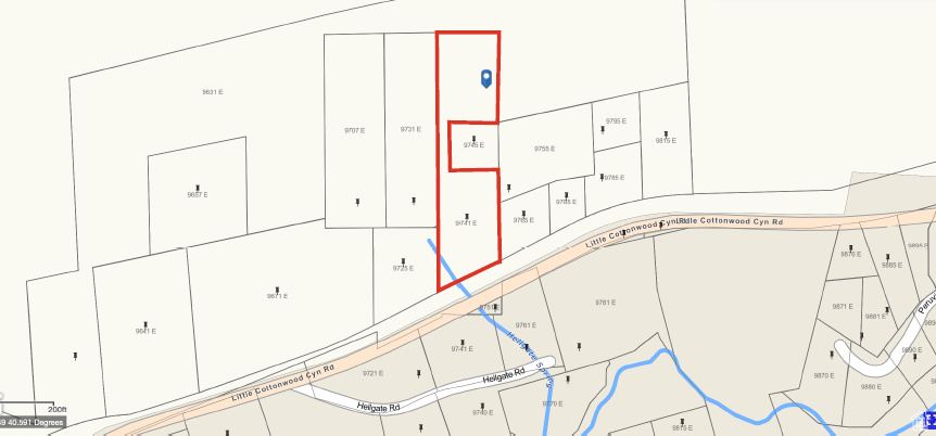 Map of parcels