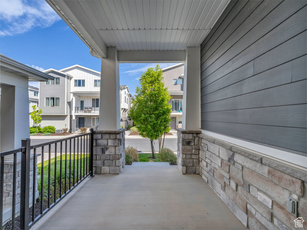 Balcony with a residential view