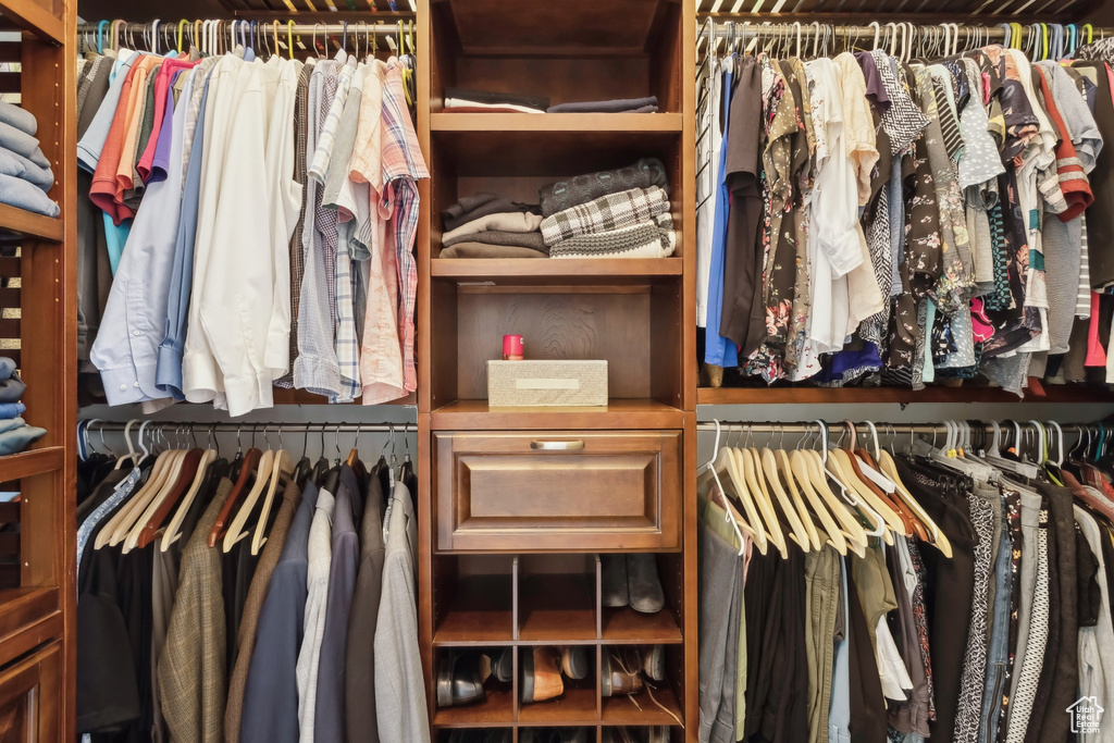 View of spacious closet