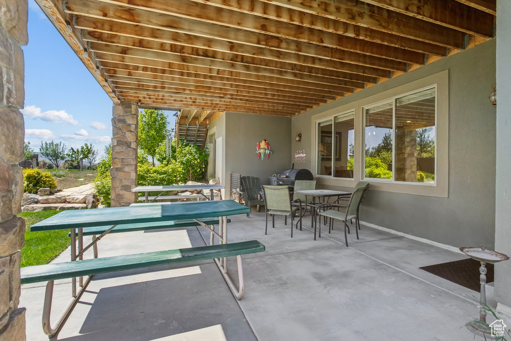 View of patio / terrace featuring outdoor dining area