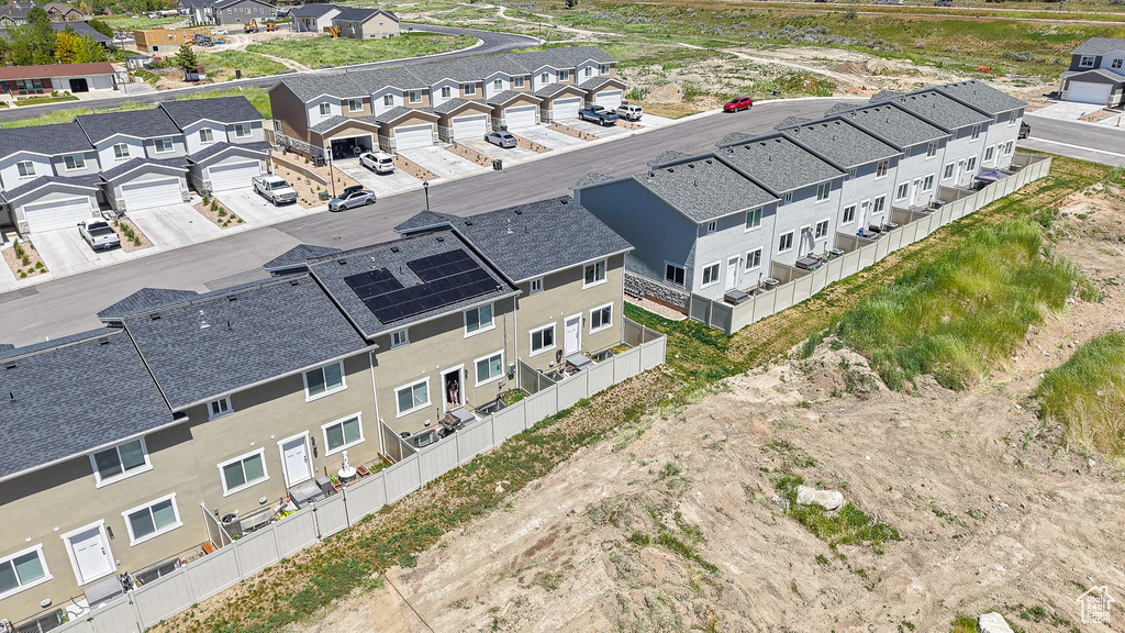 Aerial view of residential area