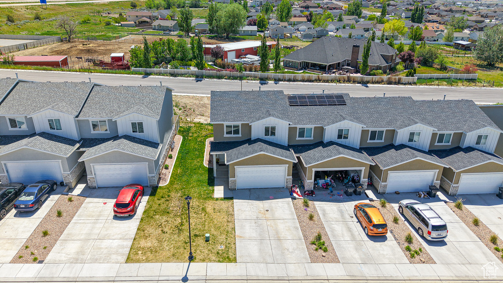Aerial view of residential area