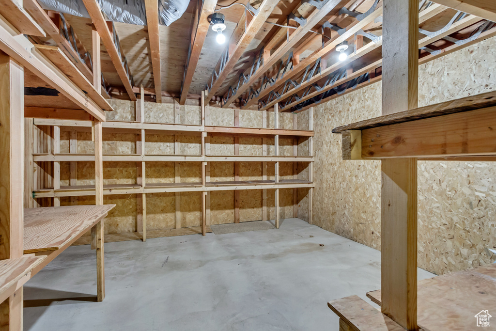 View of unfinished basement