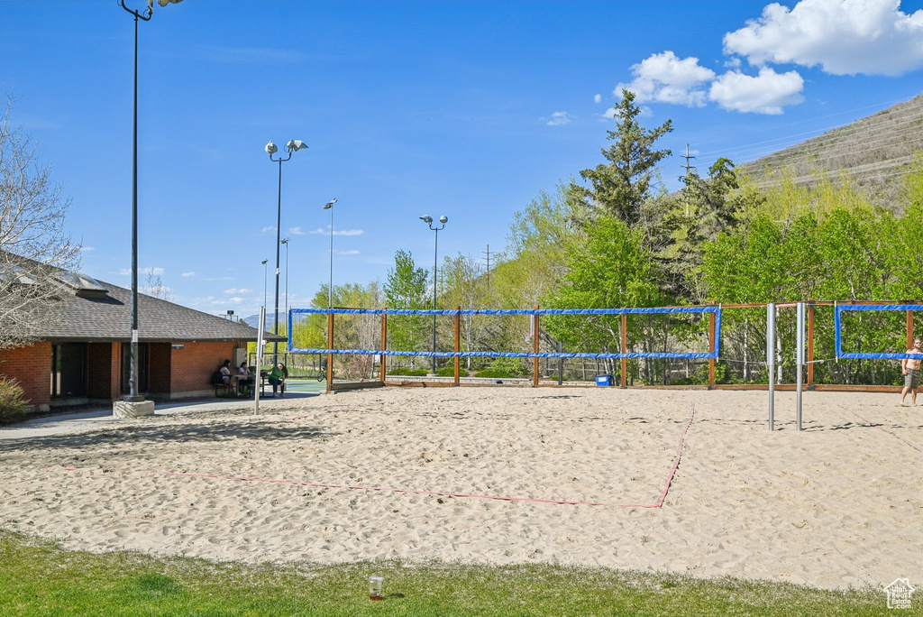 View of property's community featuring volleyball court