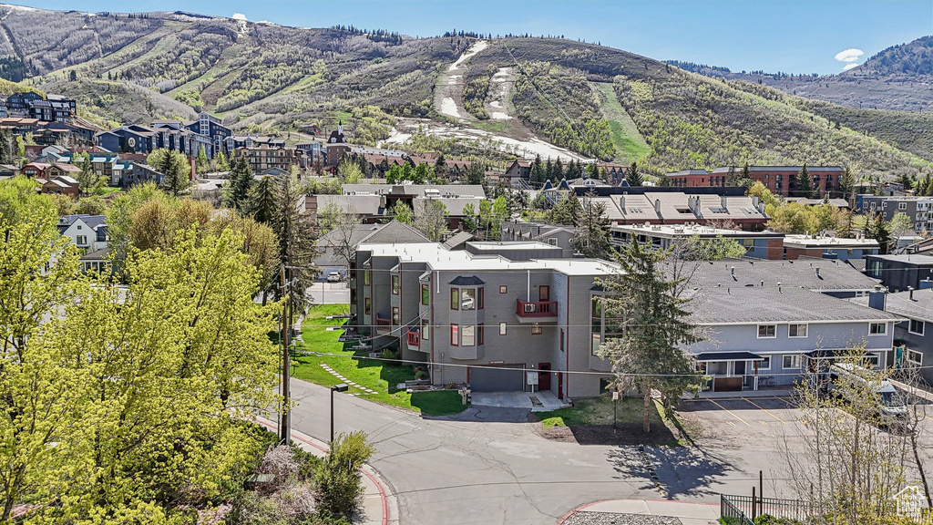 Mountain view featuring nearby suburban area
