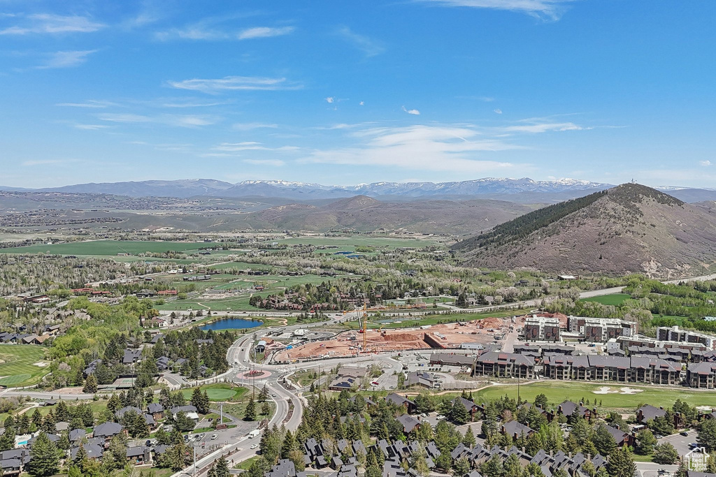 View of mountain background featuring a nearby body of water