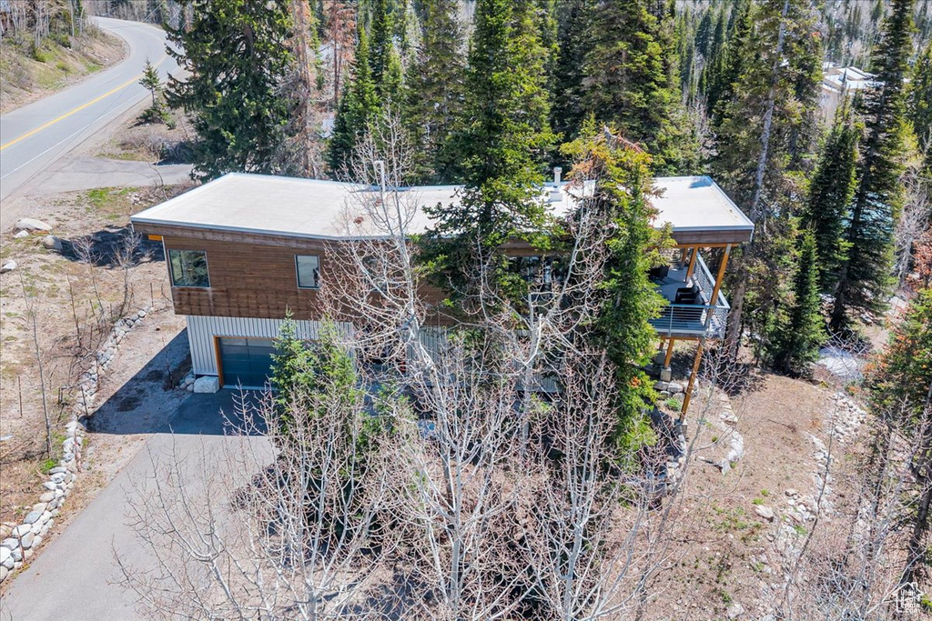 View from above of property