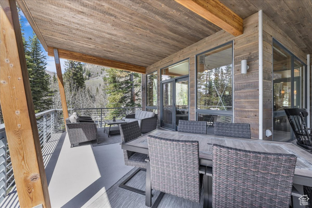 View of patio / terrace featuring an outdoor hangout area