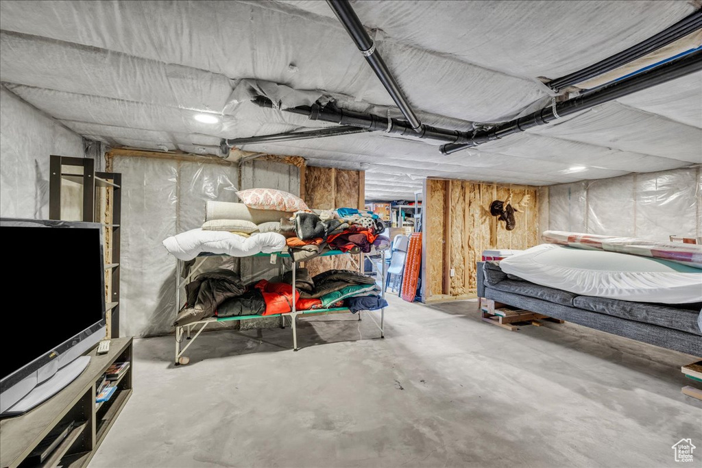 View of unfinished basement