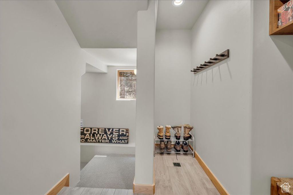 Interior space featuring wood finished floors