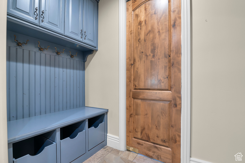 Mudroom with baseboards