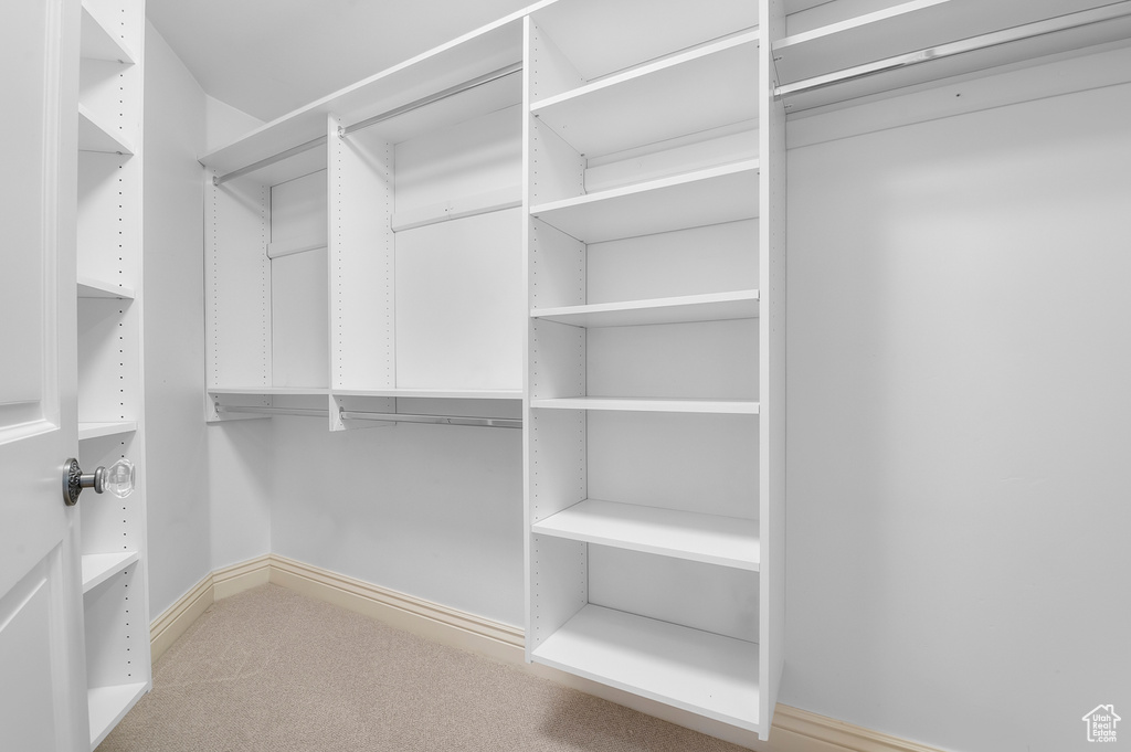 View of walk in closet