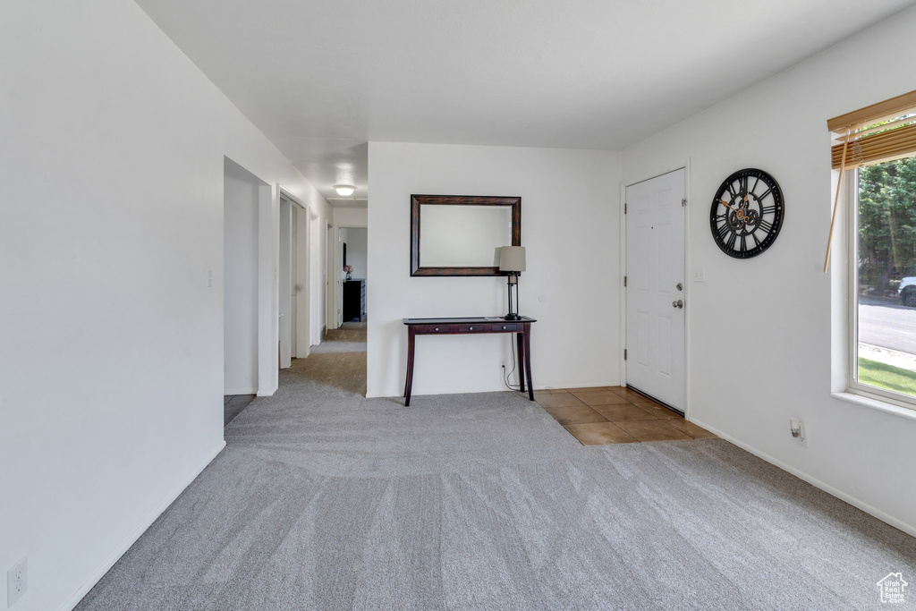 Entrance foyer with carpet