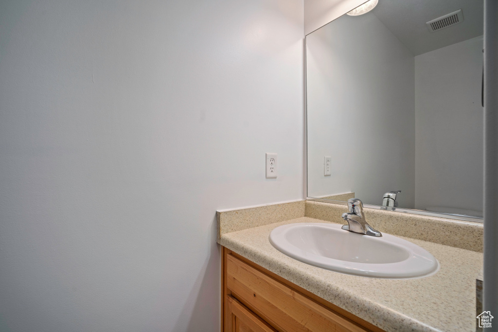 Bathroom featuring vanity