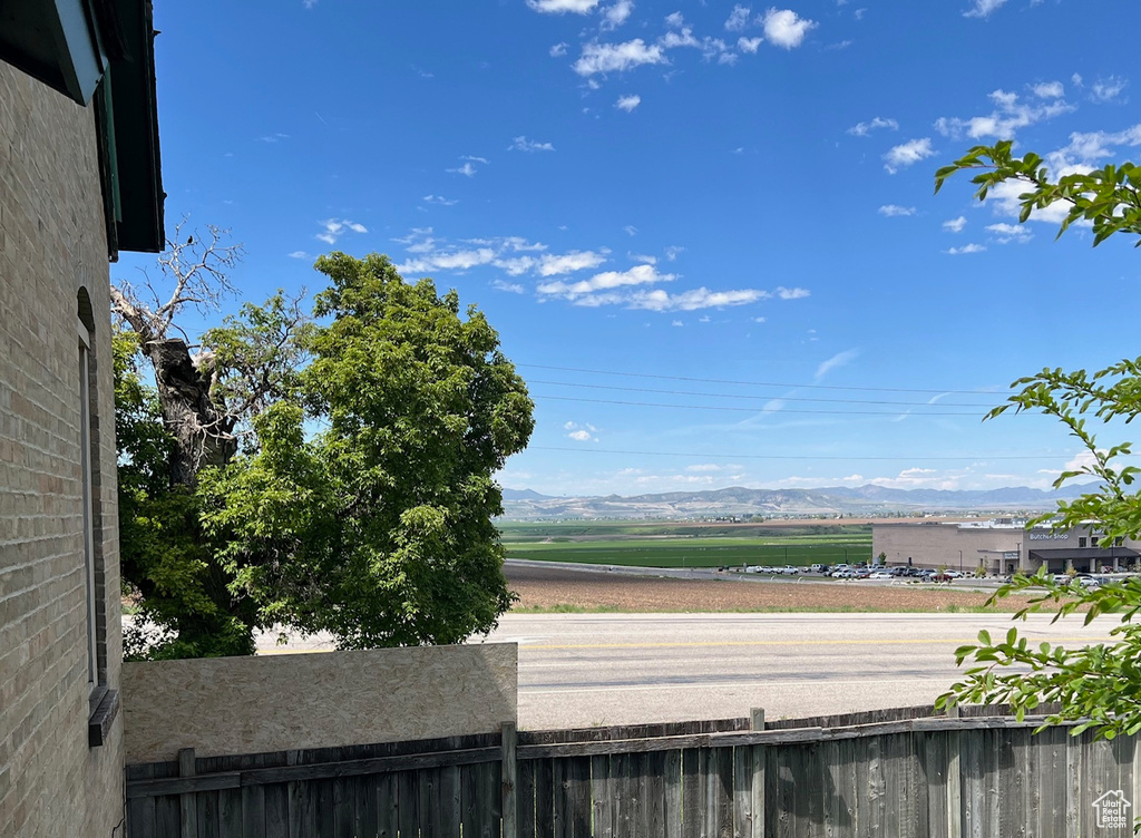 Exterior view of fence and a mountain view