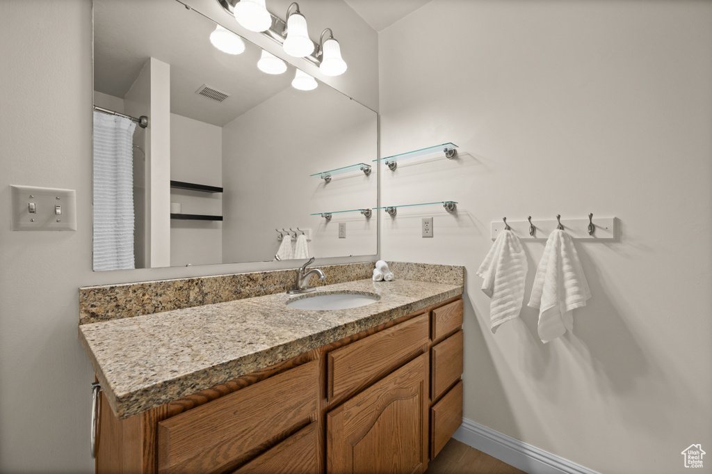 Bathroom featuring vanity
