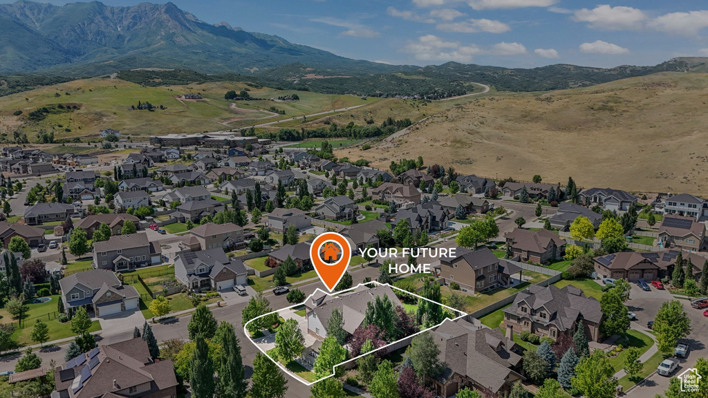 View of property location with property parcel outlined and nearby suburban area