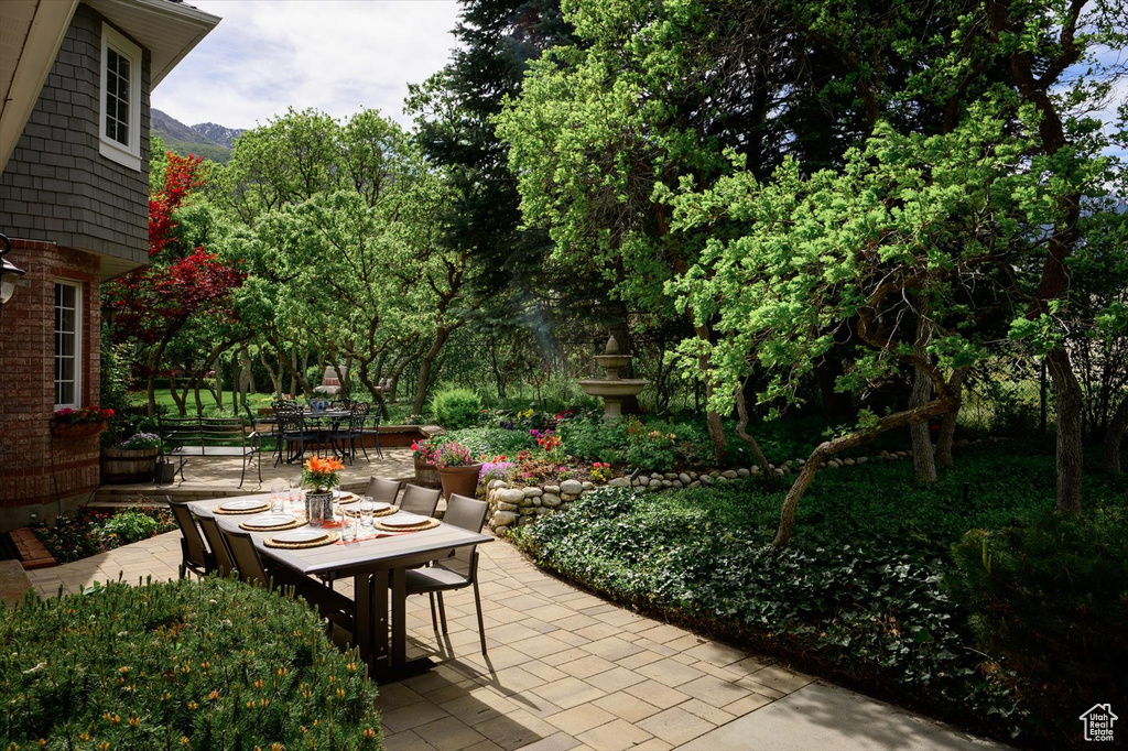View of patio featuring outdoor dining space