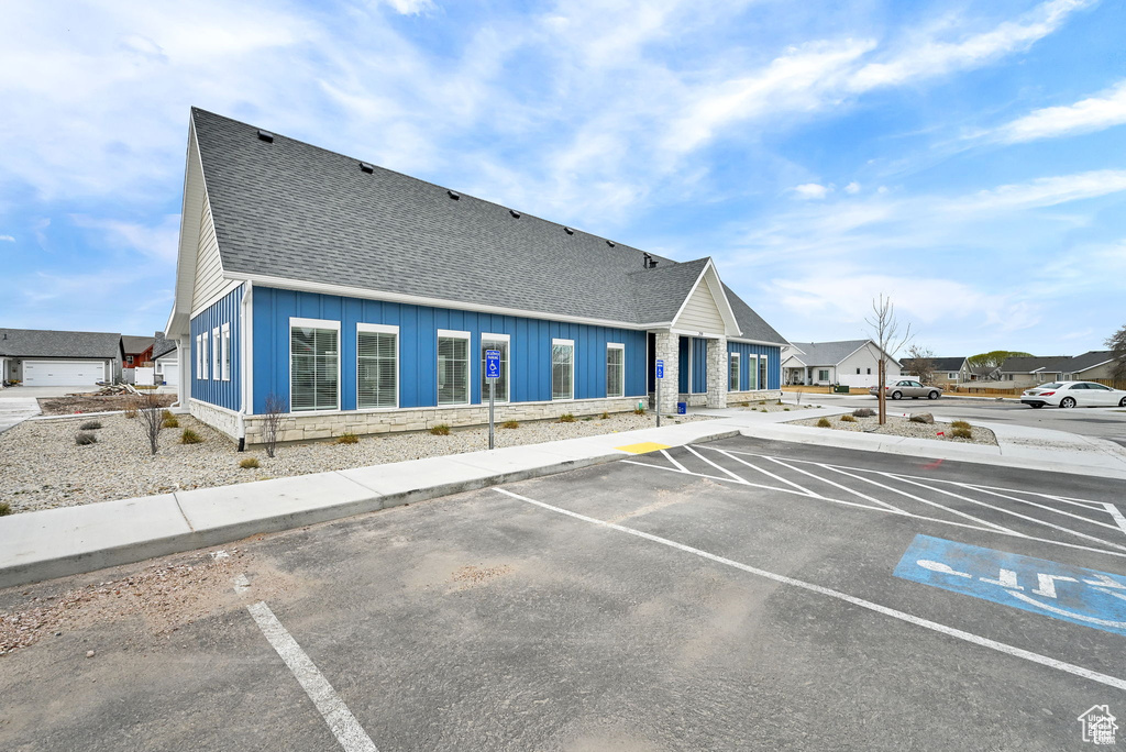 View of uncovered parking lot