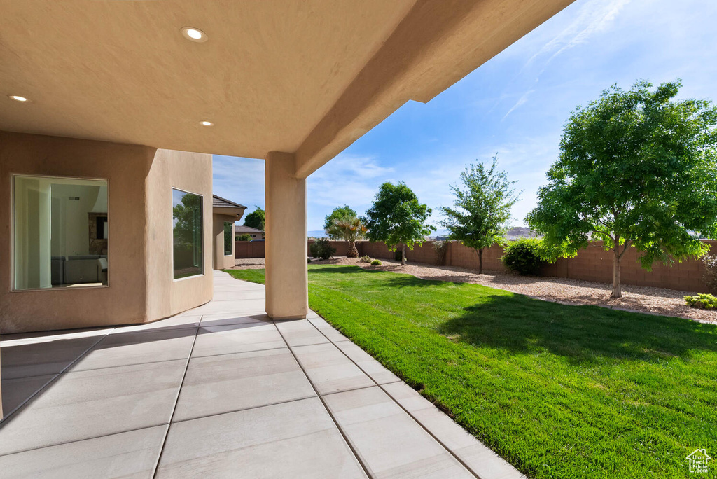 View of yard featuring a patio area