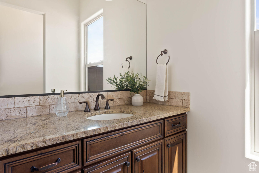 Bathroom featuring vanity