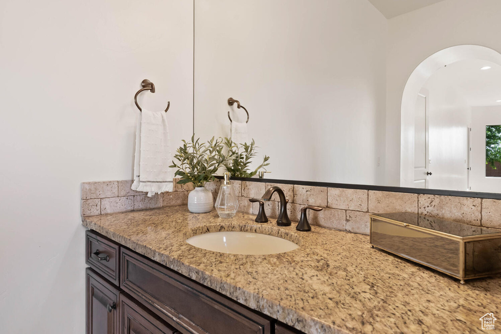 Bathroom featuring vanity