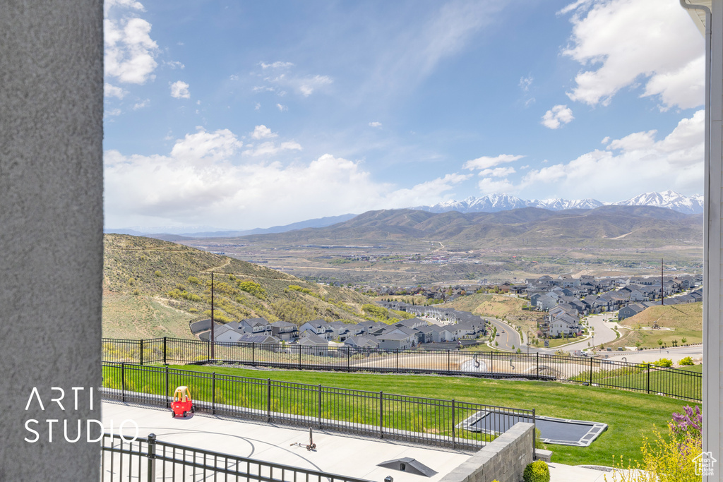 Mountain view with a residential view