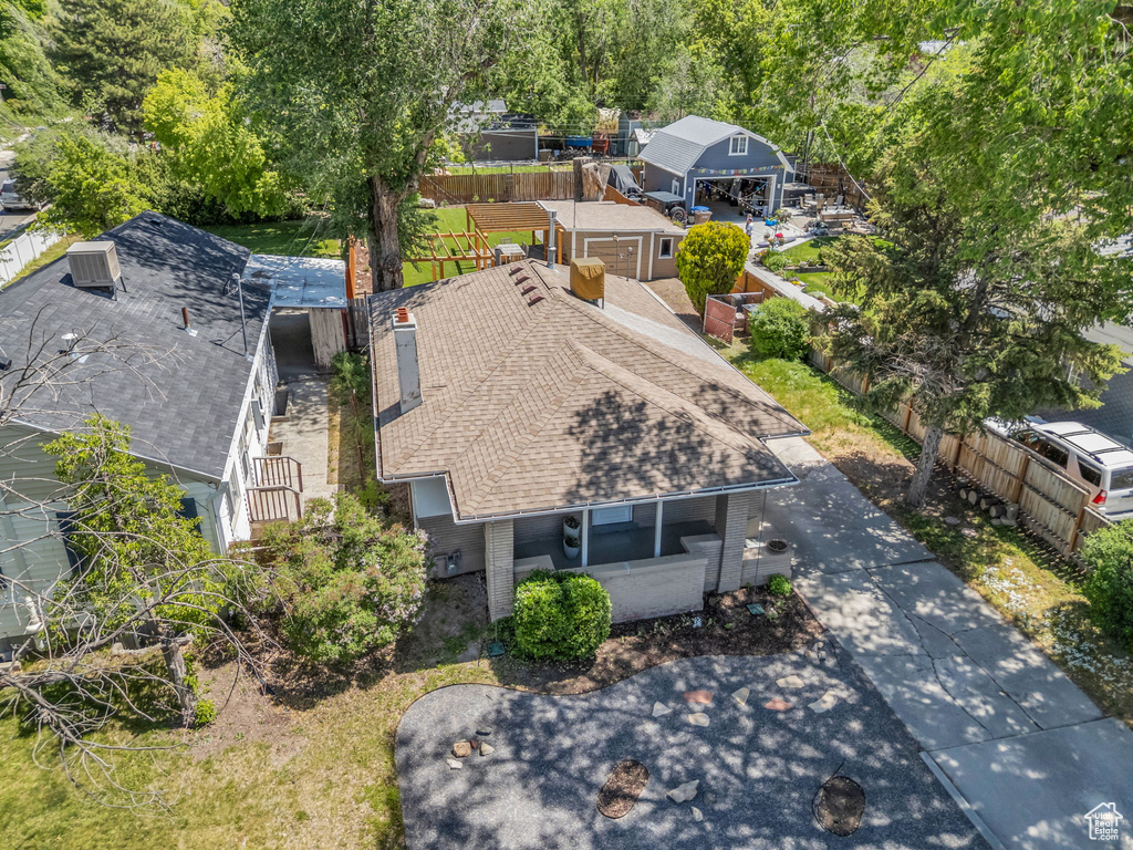 View from above of property